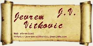 Jevrem Vitković vizit kartica